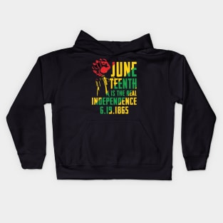 Juneteenth Is The Rea  Independence Day Kids Hoodie